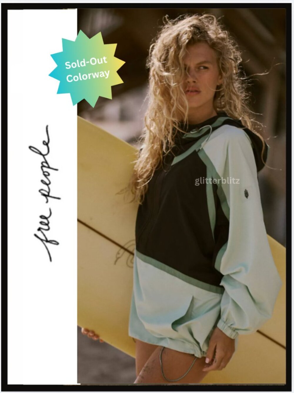 FREE PEOPLE Care FP Like The Wind Colorblock Jacket